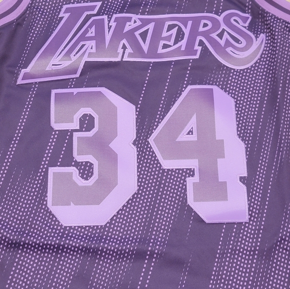Shaquille O'Neal Lakers Mitchell & Ness Monochrome 96-97 Swingman Jersey Sz M - Picture 6 of 13